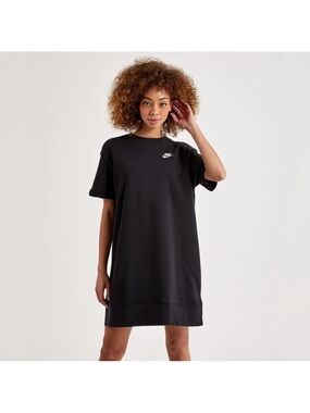 Nike Black Short Sleeve T-shirt Sweatshirt Dress Loose Size Medium